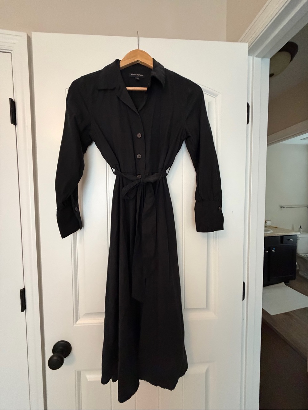 Banana Republic Black Dress with Waist Tie